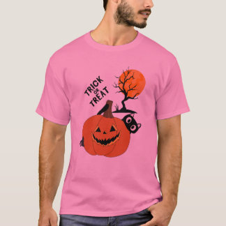 Kat spelen met een pompoen - Trick or treat T-shirt
