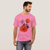 Kat spelen met een pompoen - Trick or treat T-shirt (Voorkant volledig)