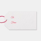 Kat Spelen met een rood lint Cadeaulabel (Achterkant Horizontaal)