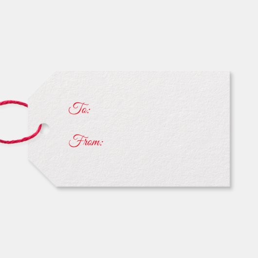 Kat Spelen met een rood lint Cadeaulabel (Achterkant Horizontaal)