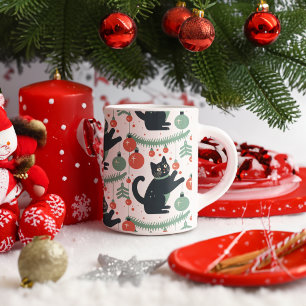 Kat spelen met kerstboom Ornamenten Koffiemok