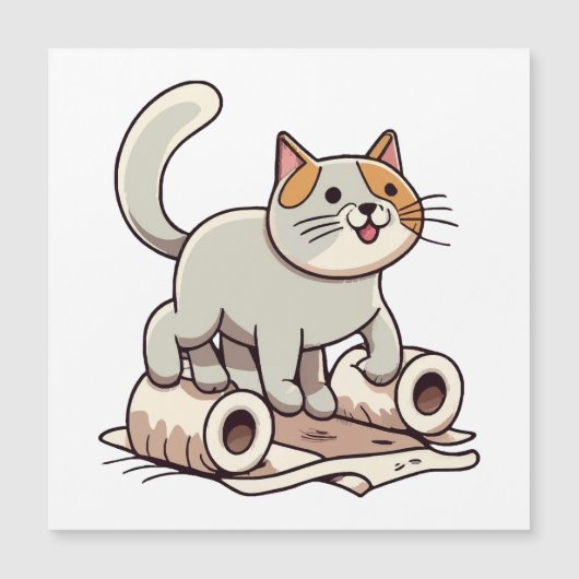 Kat spelen met toiletpapier (Voorkant)
