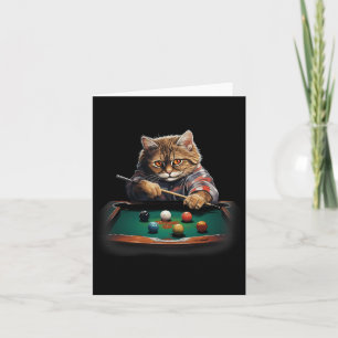 Kat spelen zwembad biljart cool grappige katten kaart
