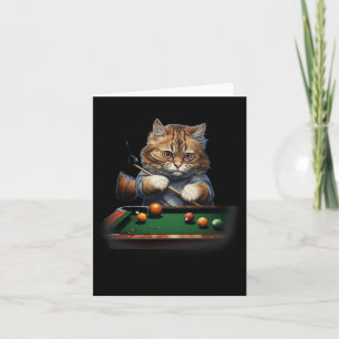 Kat spelen zwembad biljart cool grappige katten kaart