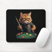 Kat spelen zwembad biljart cool grappige katten muismat (Met muis)