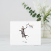 Kat-speltennis Briefkaart (Staand voorkant)