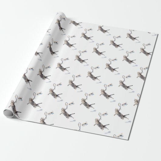 Kat-speltennis Cadeaupapier (Uitgerold)