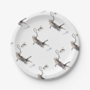 Kat-speltennis Papieren Bordje