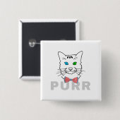 Kat Spint Vierkante Button 5,1 Cm (Voorkant /achterkant)