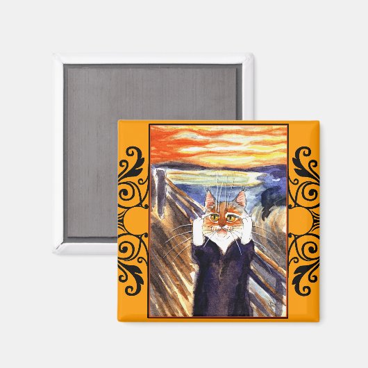 Kat spoofmagneet, Edvard Munch's Scream Magneet (Voorkant / Achterkant)