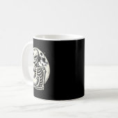 Kat Spooky Skull Halloween Gothic Kat Koffiemok (Voorkant links)