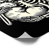 Kat Spooky Skull Halloween Gothic Kat Poster (Hoek)