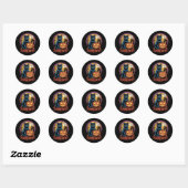 Kat Spooky Zomer Vibes Ronde Sticker (Vel)