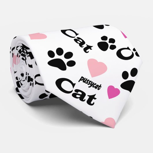 Kat spoor stropdas (Opgerold)