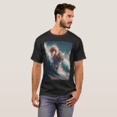Kat springt golven t-shirt (Voorkant volledig)