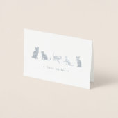 Kat Squad Personalized Silver Foil Stationery Card Folie Kaarten (Voorkant)