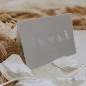 Kat Squad Personalized Silver Foil Stationery Card Folie Kaarten