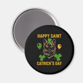 Kat St. Patrick's Day for Cat Lover Magneet (Voorkant / Achterkant)