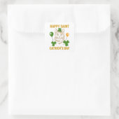 Kat St. Patrick's Day for Cat Lover Vierkante Sticker (Tas)