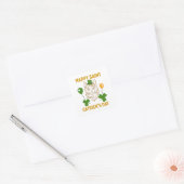 Kat St. Patrick's Day for Cat Lover Vierkante Sticker (Envelop)