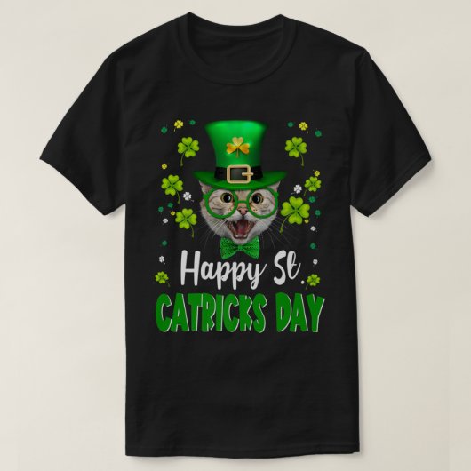 Kat St Patricks Day St Catricks Day Lucky Charm Ca T-shirt (Design voorkant)