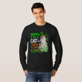 Kat St Patricks St Catricks Day Mannen Vrouwen Kin T-shirt (Voorkant volledig)