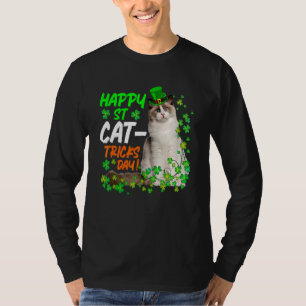 Kat St Patricks St Catricks Day Mannen Vrouwen Kin T-shirt