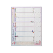 Kat-staafballon weekplanning notitieblok (Linkerzijde)