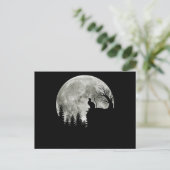 Kat staande op berg maanlicht Halloween Briefkaart (Staand voorkant)