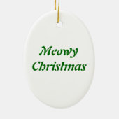 Kat staat boven aan de kerstboom keramisch ornament (Achterkant)