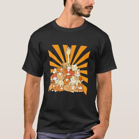 Kat stapel t-shirt (Voorkant)