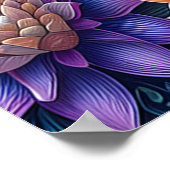 Kat staren onder een sterrenhemel om middernacht poster (Hoek)