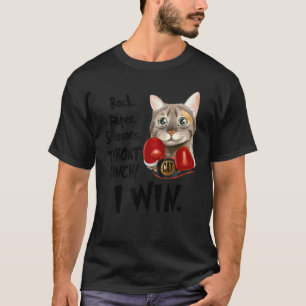 Kat Steen Papier Schaar Keelstoot Ik Win T-shirt
