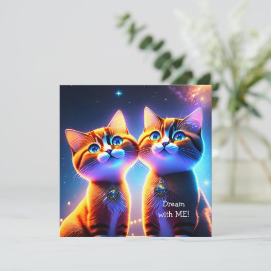 Kat-stel onder de sterrenhemel - (Staand voorkant)