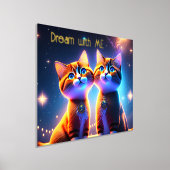 Kat-stel onder de sterrenhemel - folie afdrukken (Laagn)