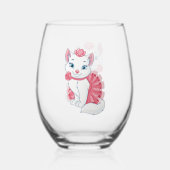 Kat Stemless Wine Glass Wijnglas Zonder Voet (Achterkant)