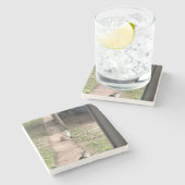 Kat Stenen Onderzetter (Zijkant)