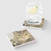 Kat Stenen Onderzetter (Zijkant)