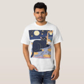 Kat Sterrendag Van Gogh Kat Voor Kat Liefhebber Ka T-shirt (Voorkant volledig)