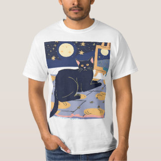 Kat Sterrendag Van Gogh Kat Voor Kat Liefhebber Ka T-shirt