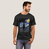 Kat Sterrennacht Kat Van Gogh Kat T-shirt (Voorkant volledig)