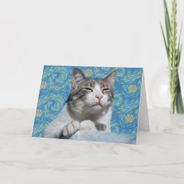 Kat Sterrennacht Notecard Aankondiging