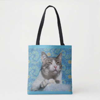 Kat Sterrennacht Tote Bag