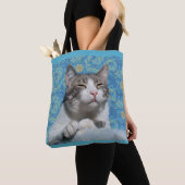 Kat Sterrennacht Tote Bag (Dichtbij)