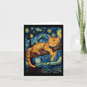 Kat Sterrennacht Van Gogh Kat Voor Kat Lover Kat M Kaart