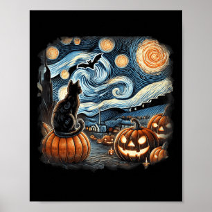 Kat Sterrennacht Van Gogh Kat Voor Kat Lover Kat M Poster