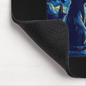 Kat Sterrennacht Van Gogh Kat Voor Kattenliefhebbe Muismat (Hoek)