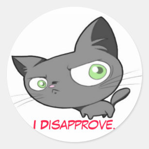 Kat-sticker afgekeurd ronde sticker