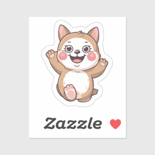 Kat Sticker,,Cute Kat Sticker,,Kawaii Kat Sticker, Sticker (Vel)
