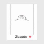 Kat sticker, Kat in bed sticker, sticker met kat (Vel)